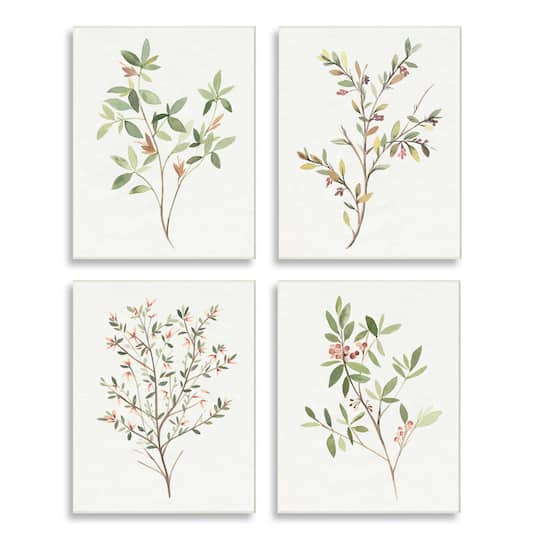 Stupell Industries Soft Farmhouse Botanicals Charming Wild Foliage Plant Illustration Wall Plaque